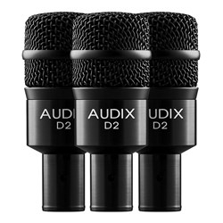 Audix D2TRIO 3 x D2 - 3 x DVICE Mounts - 3 x Mic Pouches