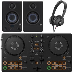 AlphaTheta DDJ-FLX2 Bundle w/ Presonus Eris E3.5 Monitors & HD25 Light Headphones