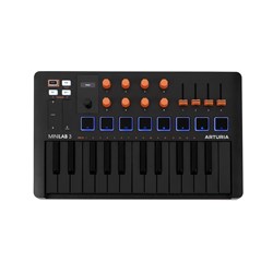 Arturia MiniLab Mk3 25-Key Universal MIDI Controller (Limited Edition Orange)