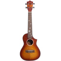 Bamboo Blossom Line Sunburst Concert Ukulele with Bag