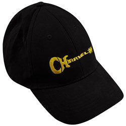 Charvel Guitar Logo Flexfit Hat (Black w/ Yellow Logo)