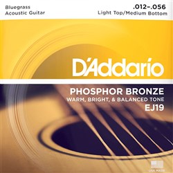 D'Addario EJ19 Phosphor Bronze Bluegrass Strings (12-56)