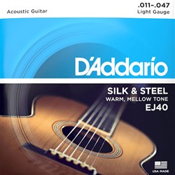D'Addario EJ40 Silk & Steel Folk Guitar Strings (11-47)