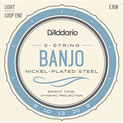 D'Addario EJ60 5-String Banjo Strings Nickel Light (9-20)