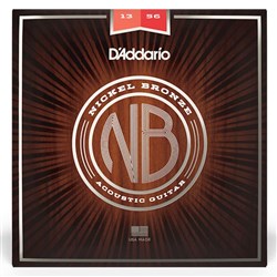 D'Addario NB1356 Nickel Bronze Acoustic Guitar Strings, Medium, 13-56