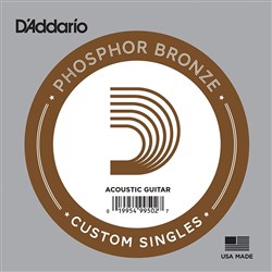 D'Addario PB034 Phosphor Bronze Wound Acoustic Guitar Single String (.034)