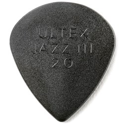 Dunlop Ultex Jazz III Guitar Pick 6-Pack - Black (2.00mm)