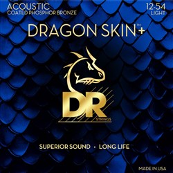 DR Dragon Skin + Phosphor Bronze Acoustic Guitar Strings (12-54)