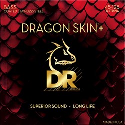 DR Dragon Skin + 5 String Stainless Steel Bass Guitar Strings (45-125)