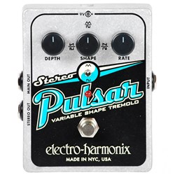 Electro Harmonix Stereo Pulsar Variable Shape Analog Tremolo Pedal