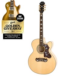 Epiphone J-200 EC Studio Acoustic Guitar (Vintage Natural)