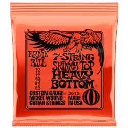 Ernie Ball 7-String Skinny Top Heavy Bottom Electric Guitar Strings - (10-62)