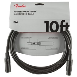 Fender Professional Series Microphone Cable 10' (Black)