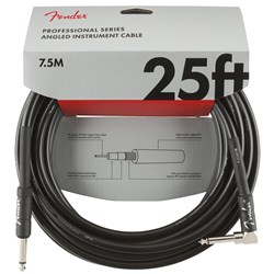 Fender Professional Series Instrument Cable Straight / Angle 25' (Black)