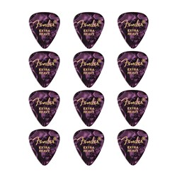 Fender 351 Shape Premium Picks 12-Pack - Extra Heavy (Purple Moto)