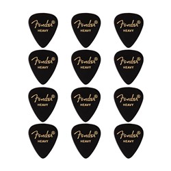 Fender 351 Shape Premium Picks 12-Pack - Heavy (Black)