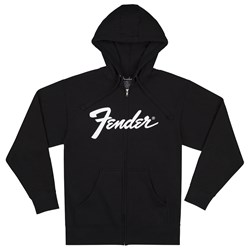 Fender Transition Logo Zip Front Hoodie (Black) Medium