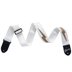 Gibson The Lightning Bolt Seatbelt Guitar Strap (White)