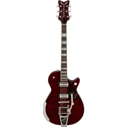 Gretsch G6134TFM-NH Nigel Hendroff Penguin Ebony FB (Dark Cherry Metallic Flame)