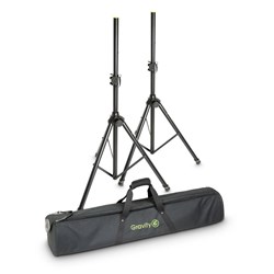 Gravity GSP5212B Steel Tripod Speaker Stands (Pair) w/ Heavy Duty Carry Bag