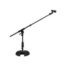 Hercules MS120BPRO Low Profile H-Base Short Boom Stand w/ Quik-N-EZ Mic Clip