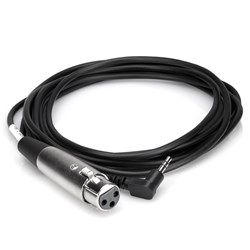 Hosa XVM-101F XLR(F) to Right-Angle 3.5mm TRS Microphone Cable (1ft)