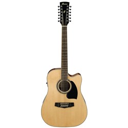 Ibanez PF1512ECE NT 12-String Acoustic Electric Guitar w/ Cutaway (Natural)