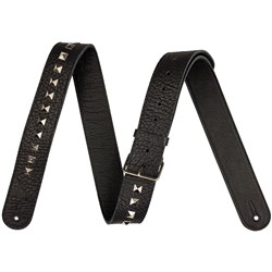 Jackson Metal Stud Leather Strap (Black) 2.5"