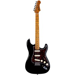 Jet JS-300-BK SSS Electric Guitar Roasted Maple Neck (Black)