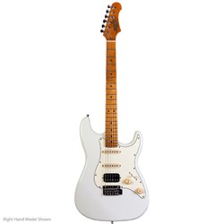 Jet JS-400-WH Left-Hand HSS Electric Guitar Roasted Maple Neck (White)