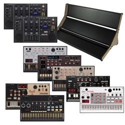 Korg Volca Ultimate Pack w/ Bass, Beats, Drum, FM2, Keys, Kick, Sample2, Mix (x2) & Rack