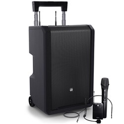 LD Systems ANNY10 160w 10" PA w/ 1x Headset & Handheld Mic & Body Pack (584-608 MHz)