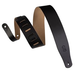 Levys Genuine Leather Guitar Strap 2 1/2" (Black)