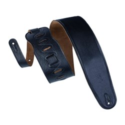 Levys Garment Leather Bass Guitar Strap 3 1/2" (Black)