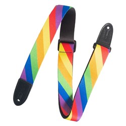 Levys Kids Guitar Strap 1 1/2" (Diagonal Rainbow Pattern)