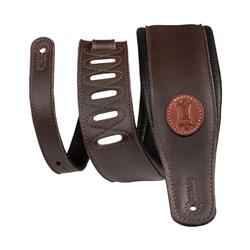 Levys Garment Leather Guitar Strap 3" (Dark Brown)