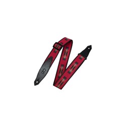 Levys Woven Polypropolene Guitar Strap 2" (Red)