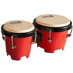 Mano Percussion TDK16R Tunable Mini Plastic Bongo (Red)