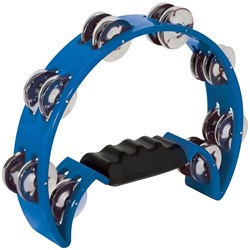 Mano Percussion TMP11BL Half Moon Tambourine 9" x 5" (Blue)