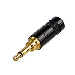 Neutrik NYS226BG 3.5mm Mini Jack Plug Mono Black Shell & Gold Contacts