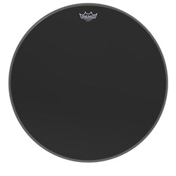 Remo P3-1024-ES Powerstroke P3 Ebony Bass Drumhead w/ 5.5" Black Dynamo, 24"