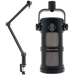 Sontronics Podcast Pro Microphone w/Elevate Stand (Black)