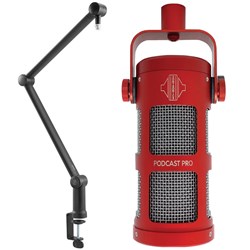 Sontronics Podcast Pro Microphone w/Elevate Stand (Red)