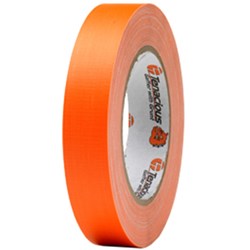 Tenacious Tapes FL166 Fluro Cloth Matt Tape (Orange) 25 Metre x 12mm Roll