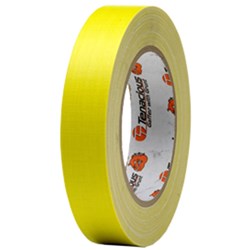 Tenacious Tapes FL166 Fluro Cloth Matt Tape (Yellow) 25 Metre x 24mm Roll