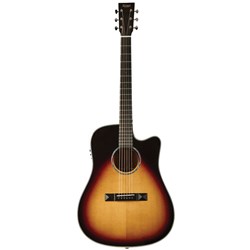 Tasman TA300-CE Dreadnought Cutaway Acoustic Electric Guitar (Sunburst) inc Case