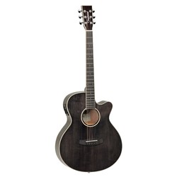 Tanglewood TW4BS Acoustic Guitar (Black Shadow) w/ Cutaway & Pickup