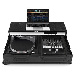 UDG Ultimate Flight Case Turntable Battle PLX-CRSS12 & 10"/12" Mixer w/Wheels (Black)