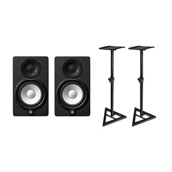 Yamaha HS7 MP 7" Active Studio Monitors LTD Edition Matched Pair w/ Stands