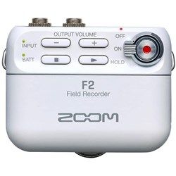 Zoom F2 Field Recorder & LMF-2 Lavalier Mic (White)